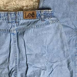 👖VTG 90s Light Wash LEE Elastic Waist Mom Jeans